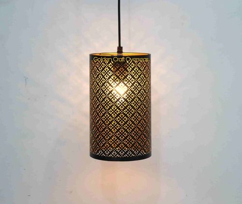 Affordable Cylinderical Hanging Pendant light in iron with etching design