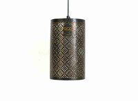 Affordable Cylinderical Hanging Pendant light in iron with etching design