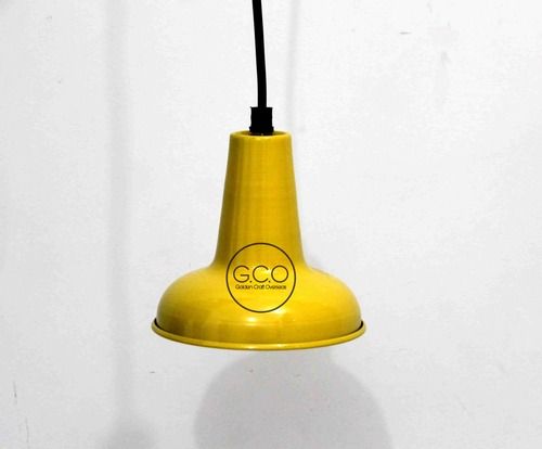 Yellow Restaurant Hanging Pendant Light In Iron Customised - Light Source: Incandescent