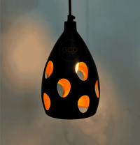 Affordable Hanging Pendant Light In Iron With Powder Coated Finish - Metal, 6x10 Inches, Multi Color, Incandescent Light Source, Traditional Style