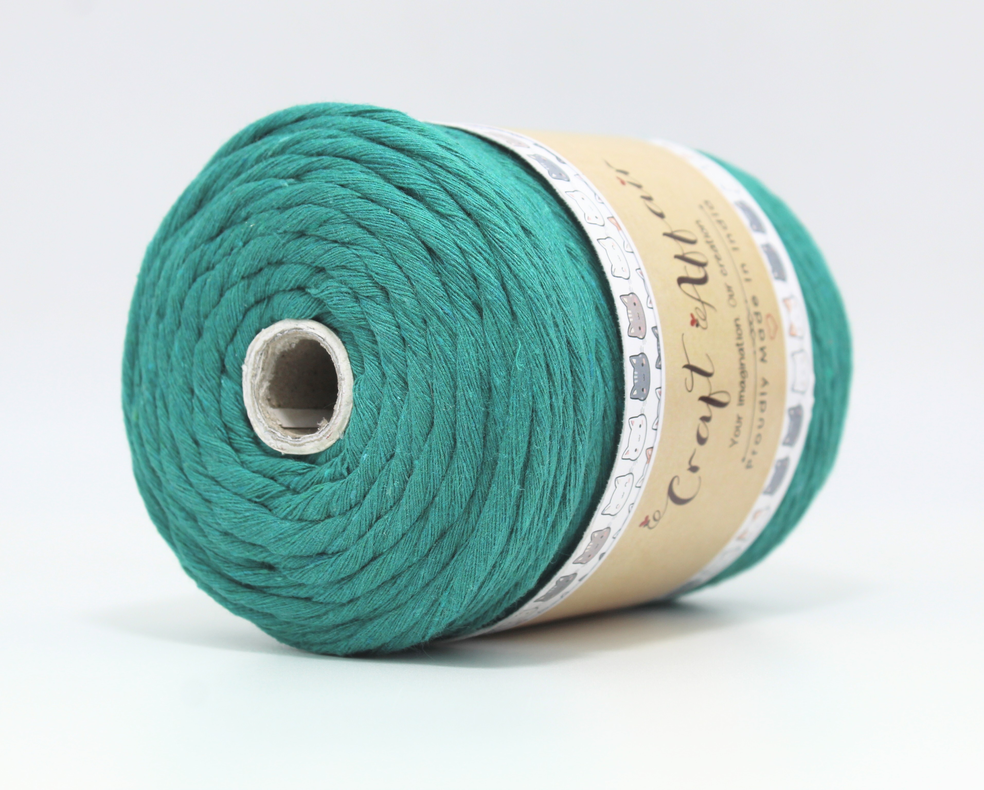 Single Macrame Cord Thread for craft - Sea Green