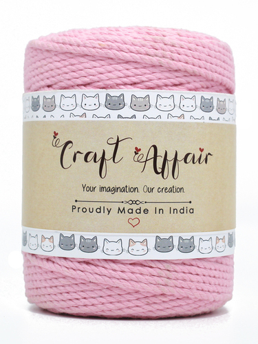 Macrame Cord Thread For Craft - Baby Pink Eco-Friendly
