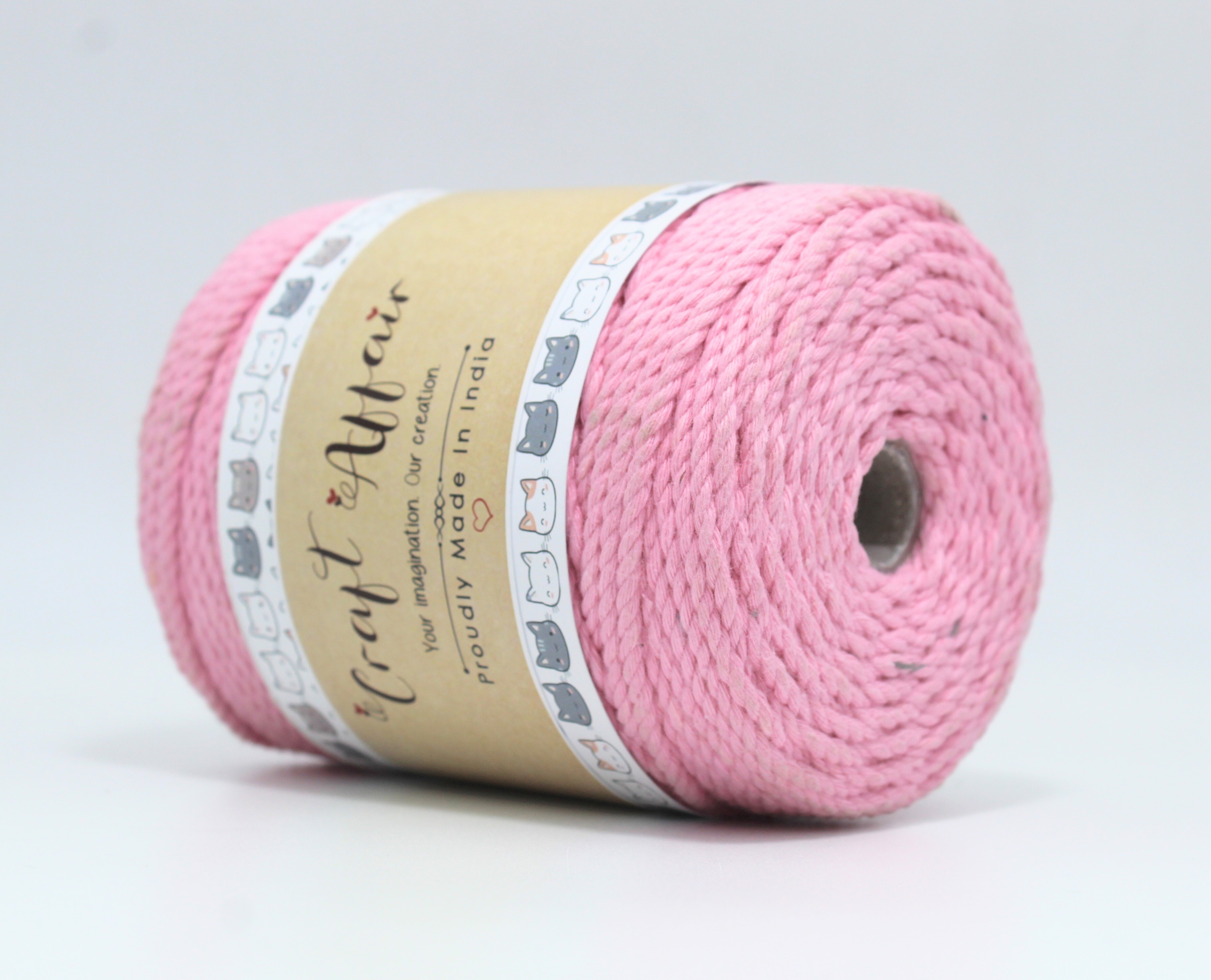 Macrame Cord Thread for craft - Baby Pink