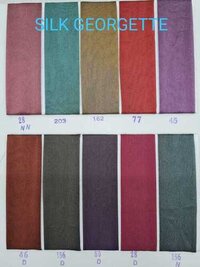 Silk  Georgette Plain Fabric - Attributes: Washable