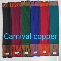 Shiffon Pattta Plain Fabric - Color: Multicolor