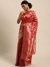 Silk Blend Golden Zari Saree