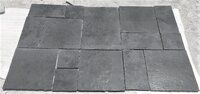 Indian Black Limestone antique finish paving slabs French opus pattern pathways outdoor indoor flooring Landscaping pavers