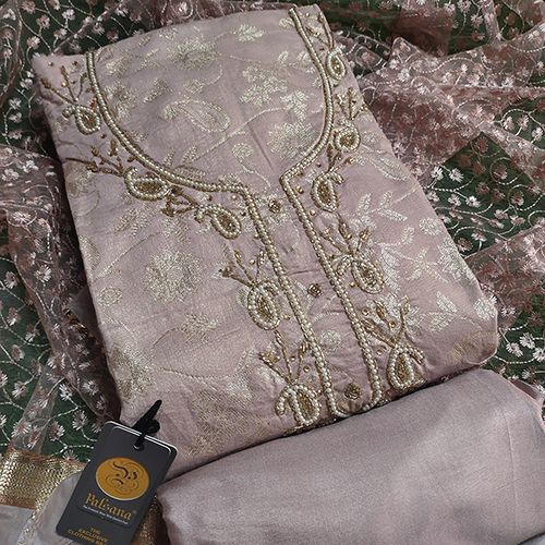 Pink Cotton Dress Material