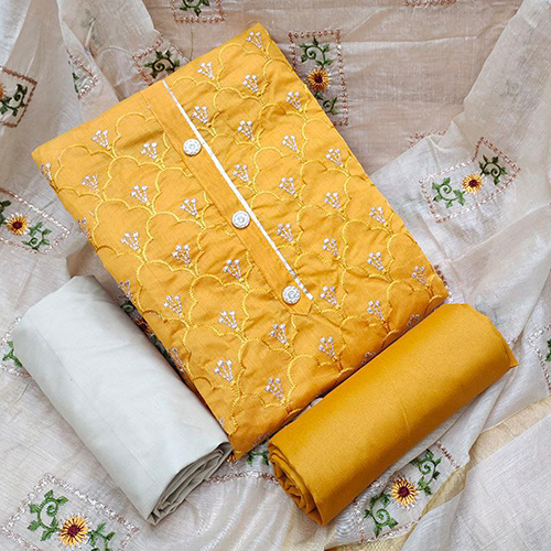 Modal chanderi 4 Color Dress Material