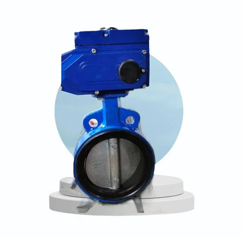 Blue-Black Electric Butterfly Valve