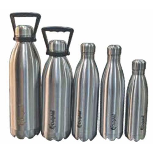 Gray Ss Double Wall Insulated Water Bottle And Flask