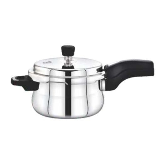 Gray Triply Stainless Steel Pressure Cooker Belly Shape