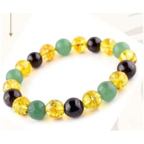 Round Triple Money Gemstone Bracelet