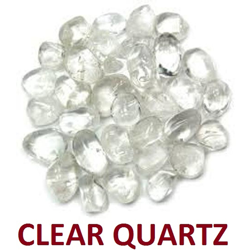 Clear quartz tumble