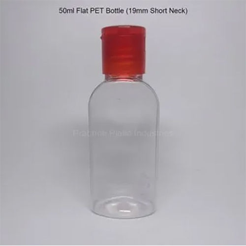 Flat PET Bottle With Flip Top Caps