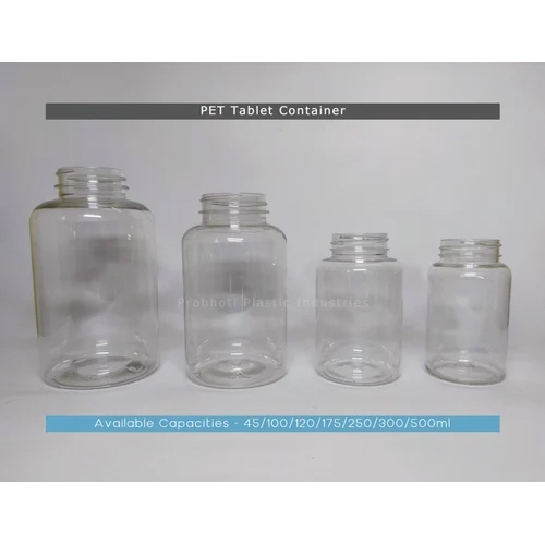 75cc Pet Tablet Capsule Container - 75ml Capacity, Round Shape, Available in Amber, Transparent, Green, Blue, and Black Colors, with Screw Cap and Fliptop Options