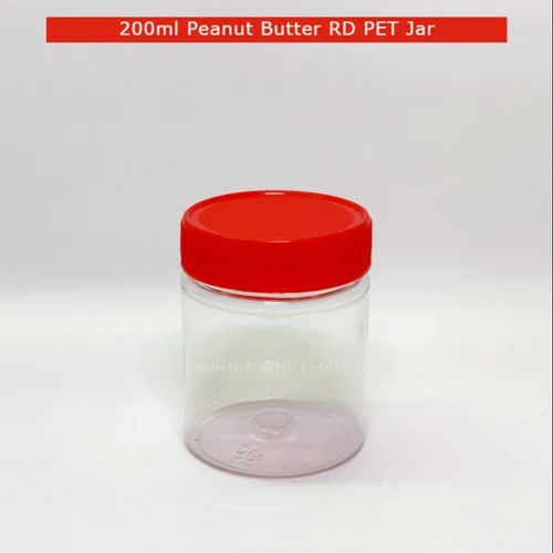 Transparent 200 Ml Peanut Butter Pet Jar