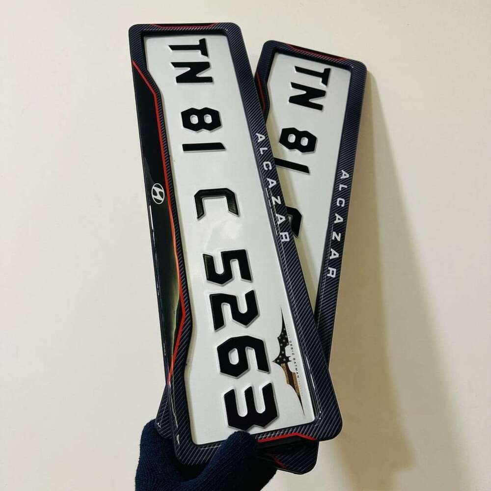 Number Plate Holder - Color: Black