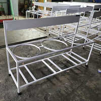 White Dustbin Portable Stand