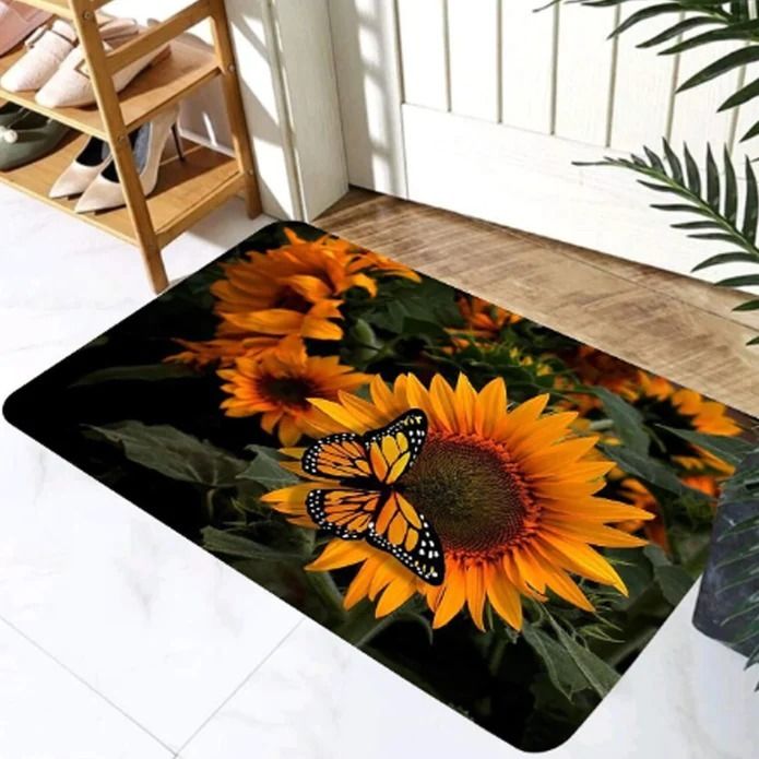 Door Mat Floral Pattern