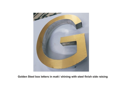 Golden Steel Box Letter
