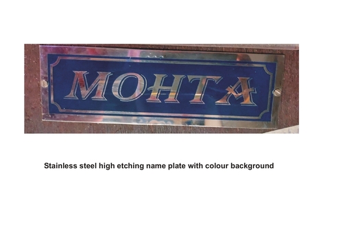 Stainless Steel High Etching Name Plate