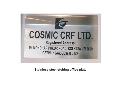 Stainless Steel Office Etching Name Plate