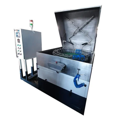 Rotary Component Cleaning Machine - Color: Silver