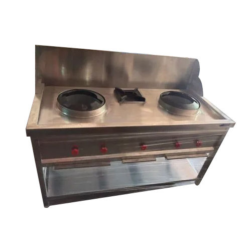 Semi Automatic Commercial Three Burner Chinese Range