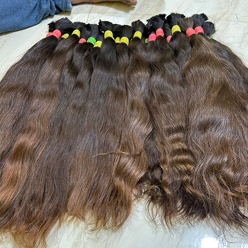 Natural Brown Bulk Hair - Density: Medium To High