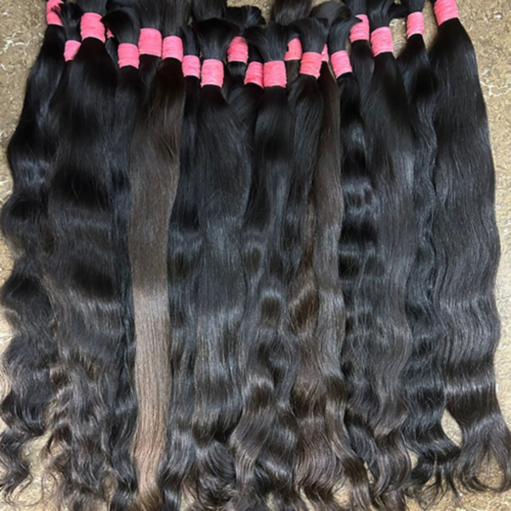 Natural Black Bulk Hair - Density: Medium To High