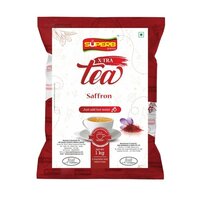 Saffron Tea Premix - 1kg Pouch, Blended Instant Tea Powder | Solid Extract, White Color, Medium Sugar, Shelf Life 1 Year, 20 Pouches Per Box