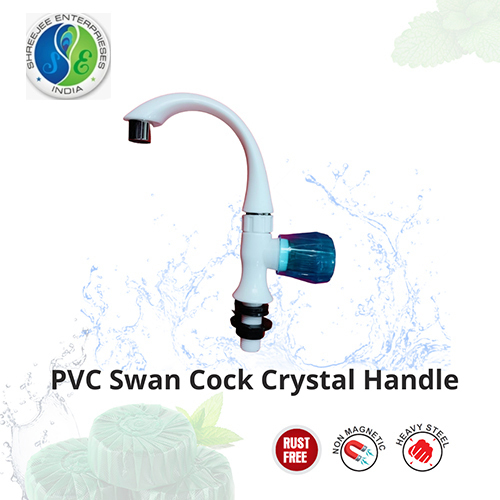 PVC Swan Cock Crystal Handle Tap