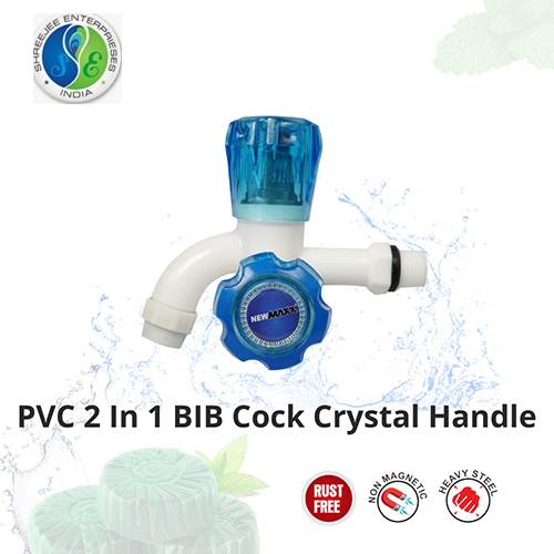 PVC 2 In 1 BIB Cock Crystal Handle