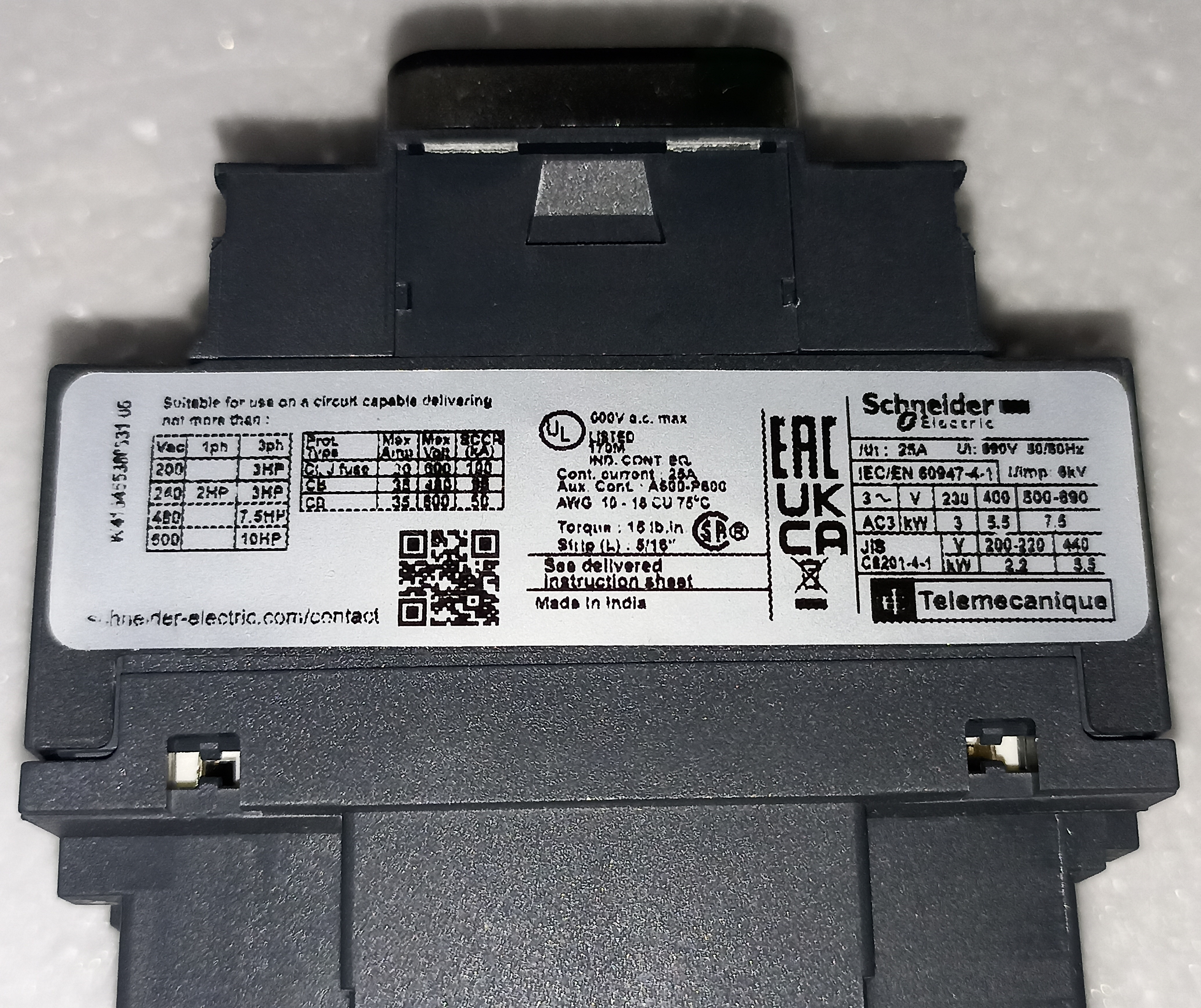 SCHNEIDER LATEST LC1D12 CONTACTOR