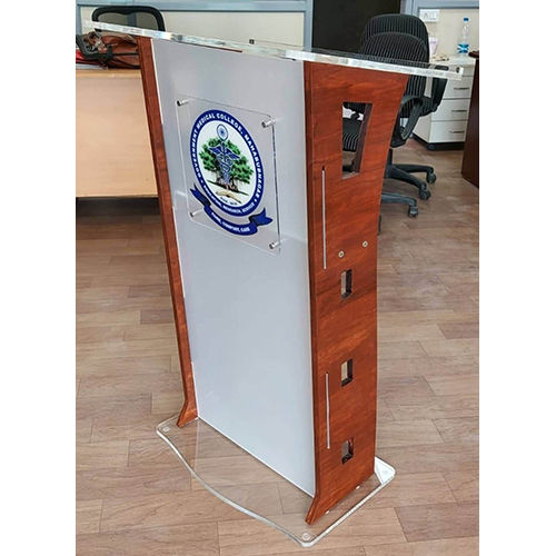 Wooden And Acrylic Podium Stand Application: Industrial