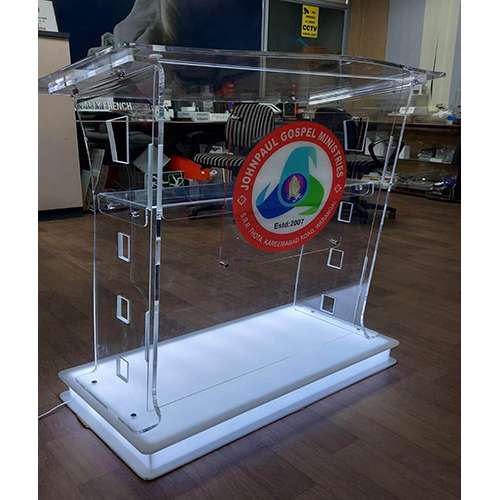Transparent Acrylic Podium Stand No Assembly Required