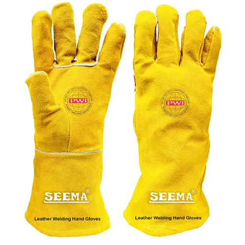 SEEMA Welding Leather Hand Gloves Yellow