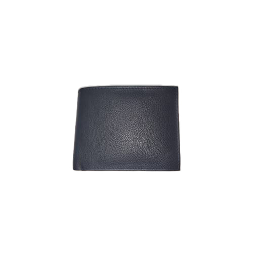 Premium Leather Wallet - NDM Leather, Folded Design , Elegant Plain Black Finish