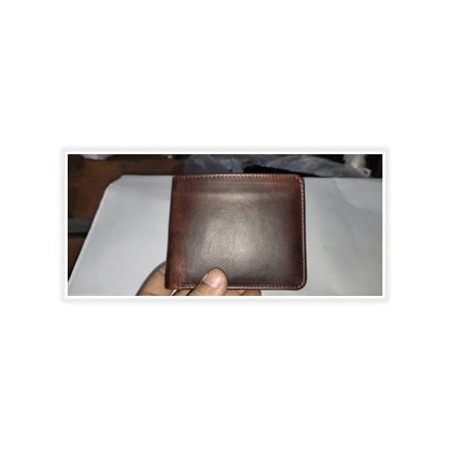Mens Trendy Premium Leather Wallet - NDM Leather, Folded Design | Elegant Plain Brown Finish