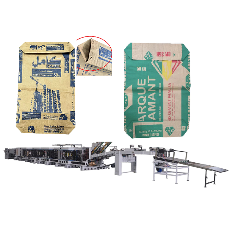 Tuber Machine 3 Layer Paper and 1 Film Industrial Valve Bag Kraft Paper Cement Bag Product Line
