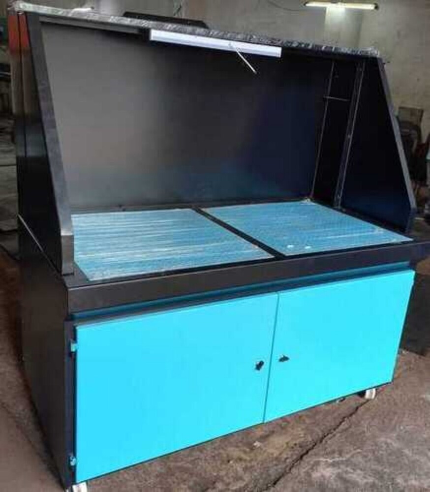 Dust Collector - Metal | 5.3ft x 5ft x 3ft, Blue, 1hp Blower System, Ideal for Foundry & Sheet Metal Grinding Applications