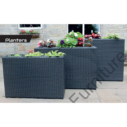 Outdoor Wicker Planters No Assembly Required