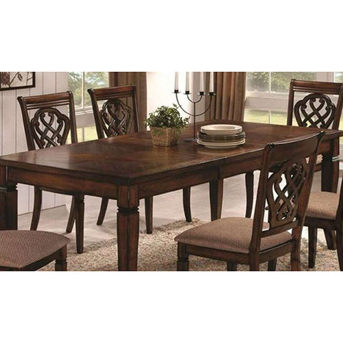 Wooden Base Dining Table Set - Solid Wood, 6x3x2.6 Inches, Brown | Durable, Easy to Clean, Eco-Friendly, Machine Made Finish