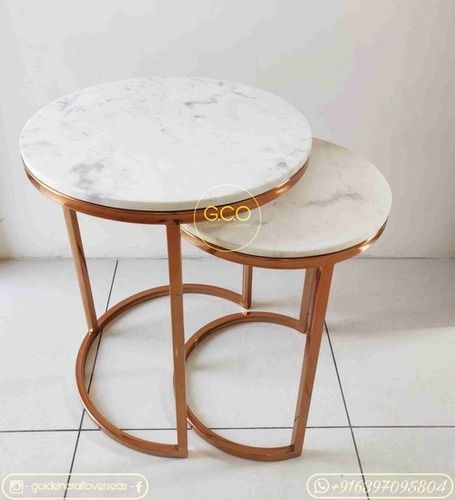 Rose Gold finish Nesting Table set