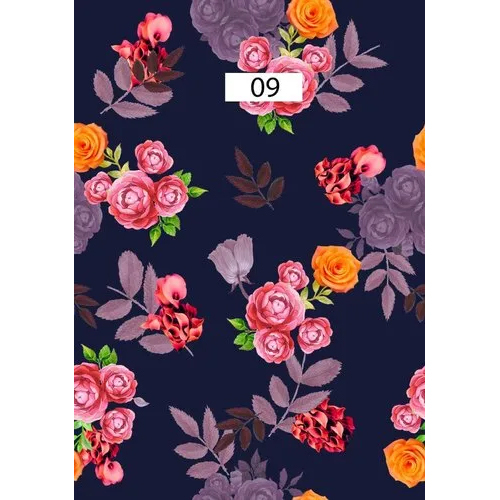 Printed Japan Satin Fabric