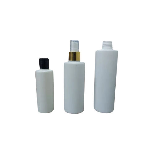 White Cylinder Shape Hdpe Bottle For Shampoo