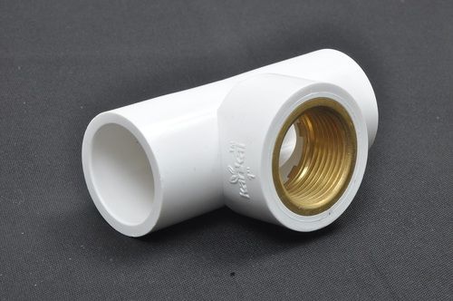 Upvc Brass Tee - Color: White