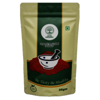 Ikon Organic Red Chilli Powder - 50gm | Fine Ground, Food Grade, Bright Red Color, Hot & Spicy Flavor, 0% Additives, Retains Natural Aroma