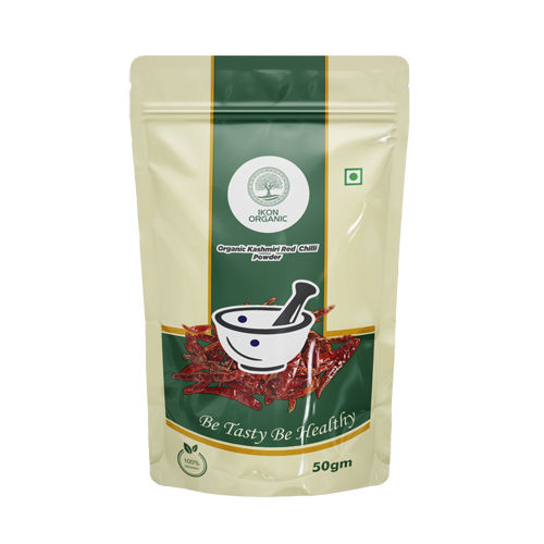 Ikon Organic Kashmiri Red Chilli Powder -50Gm - Grade: Food Grade